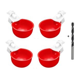 Gravity cup for Poultry Automatic drinker (4 pieces) + Drill bit