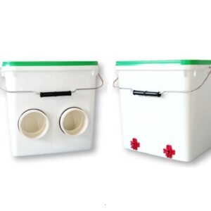 Chicken Hanging Feeder 7kg (2 feed ports)+10l Water Drinker with 2 horizontal nipples