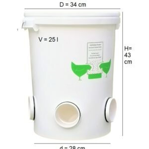 Automatic Chicken Feeder No waste for All ages(5 Feeding Ports) 25L/17kg