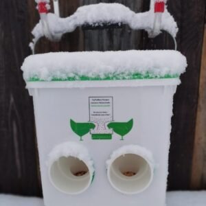 Chicken Hanging Feeder 7kg (2 feed ports)+10l Water Drinker with 2 horizontal nipples