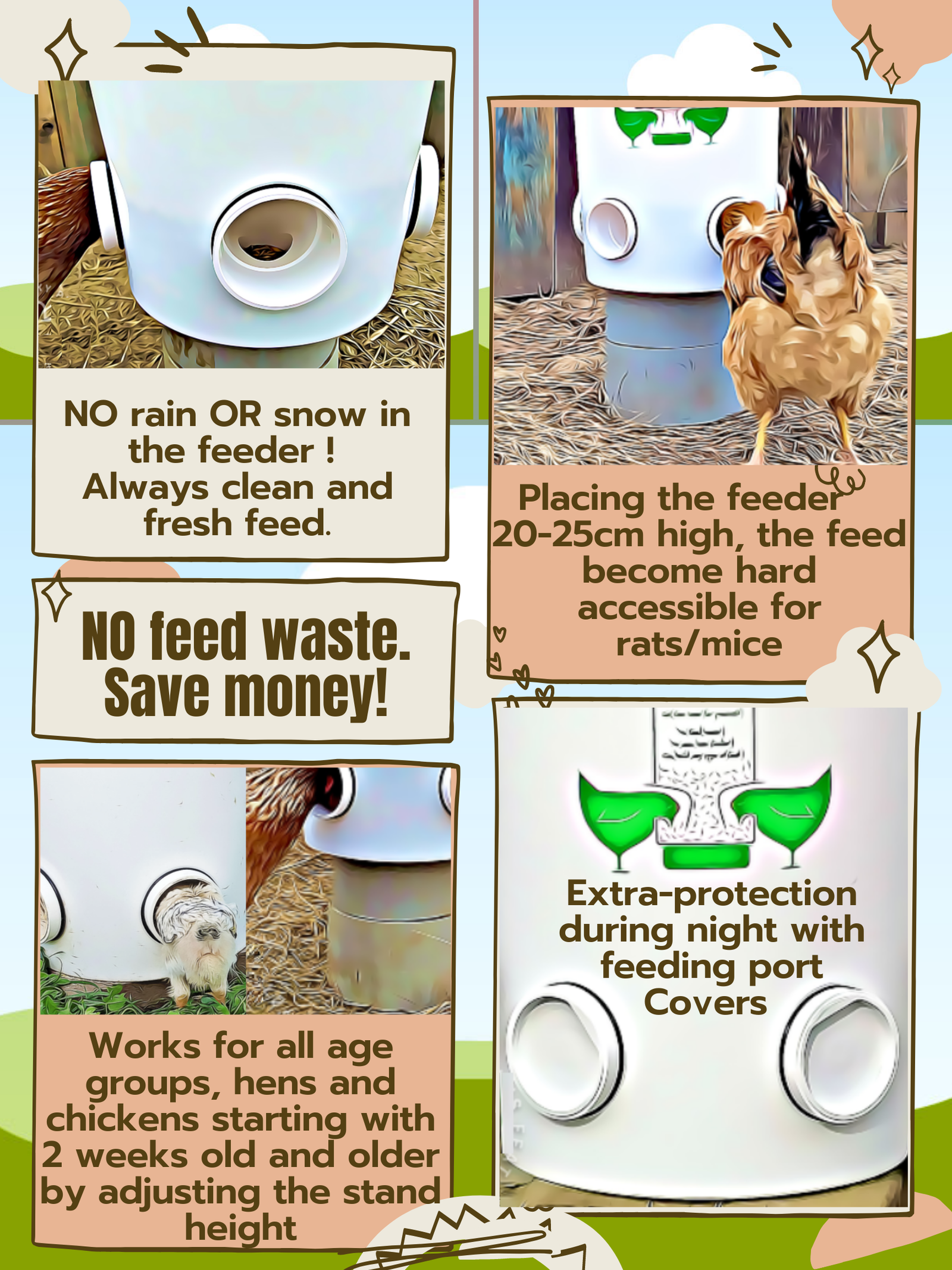 automatic no waste feeder